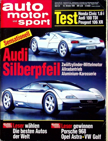 Deckblatt Auto Motor und Sport (22/1991)